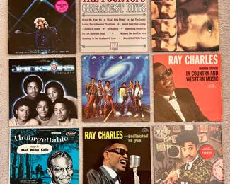 HUGE Vinyl Record Collection: Ray Charles, The Four Tops, Jacksons, Nat King Cole and More!