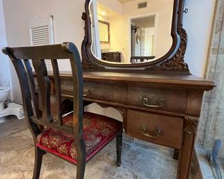 Vintage Wood Vanity by Widdicomb Furniture Co. Grand Rapids, MI