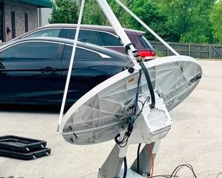 AVL Technologies TracStar Satellite Station Mobile Model 1296 K, Includes Dish, Mount, TracStar Control System, And Cords, In 3 Crates