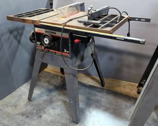 Sears Craftsman 10" Direct Drive Table Saw, Model 113.226880, With Fence, No Safety Key, Powers On 