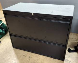 Global Locking 2-Drawer Lateral Filing Cabinet, Approx 27" x 36" x 18"