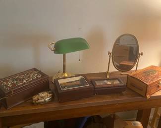 Pretty Boxes, Lamp And Mirror