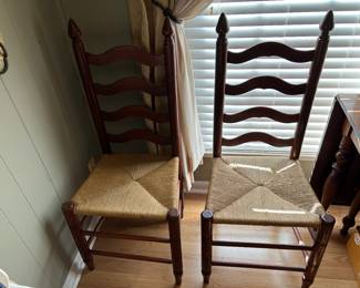 6 Ladderback chairs