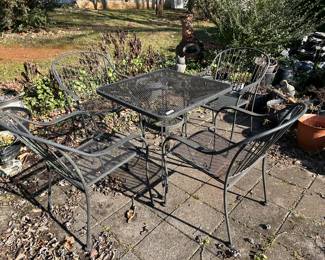 Patio table and 4 chairs