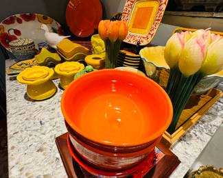 Fiestaware style dishware