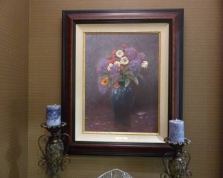 Thomas Kincade "Lilac Bouquet" painting