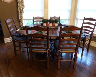 Kitchen table with 6 ladderback chairs