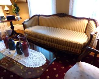 Ethan Allen Furniture, sofa, side table, coffee table