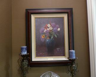 Thomas Kincade "Lilac Bouquet" painting