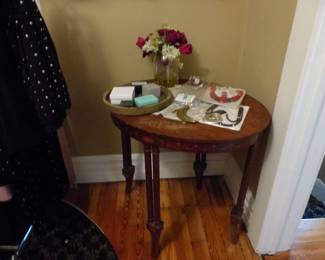 Side table, costume jewelry