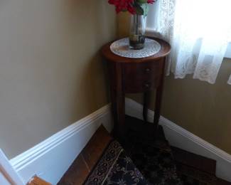 Small round side table