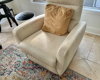 White leather chair 