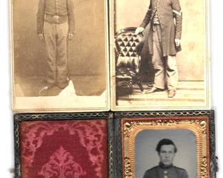 Stephen Chase, Vincent Chase, and Charles Chase. Civil War photos