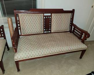 Antique Eastlake settee set