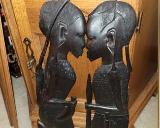 Hand carved wooden African tribal art