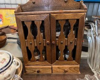 SMALL WOODEN SPICE CABINET