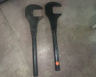 2 LARGE CAST IRON HAND TOOLS