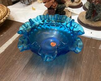 BLUE THUMBPRINT BOWL
