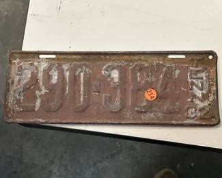 VINTAGE TENNESSEE LICENSE PLATE