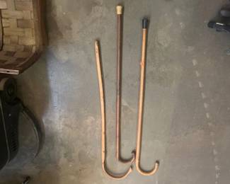 3 WOODEN CANES