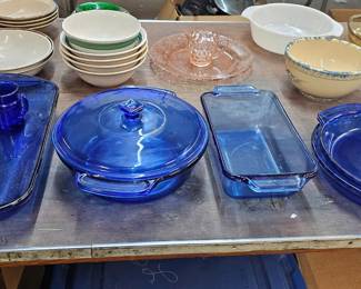 BLUE GLASS DISHES