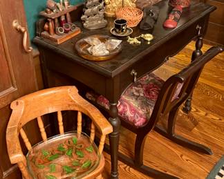 Small desk and chairs