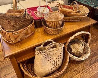 Baskets and coffee table