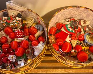 Vintage and newer ornaments