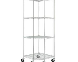 Trinity EcoStorage 4 Tier Corner Shelving Rack With Wheels