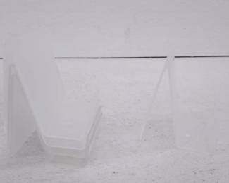 Set Of 5 Clear Book Stand Holders