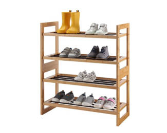 Trinity EcoStorage Bamboo And Metal Shoe Rack, 2-Pack