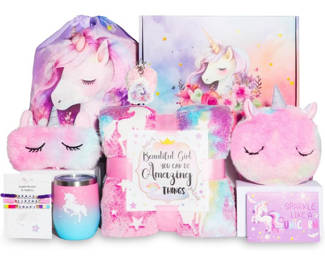 Unicorn Gifts Box for Girls Age 4-6 Unicorn Stuff Birthday Gift Set