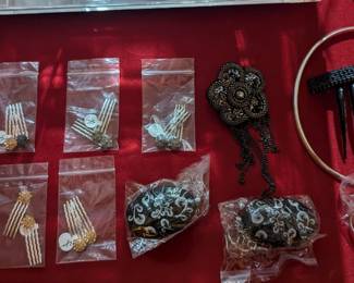 Hair clips, hand alarms