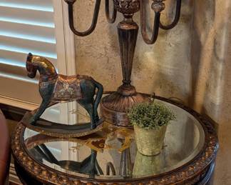 Mirror top occasional table