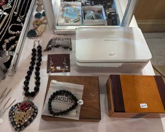 Jewelry, phone sanitizer, boxes