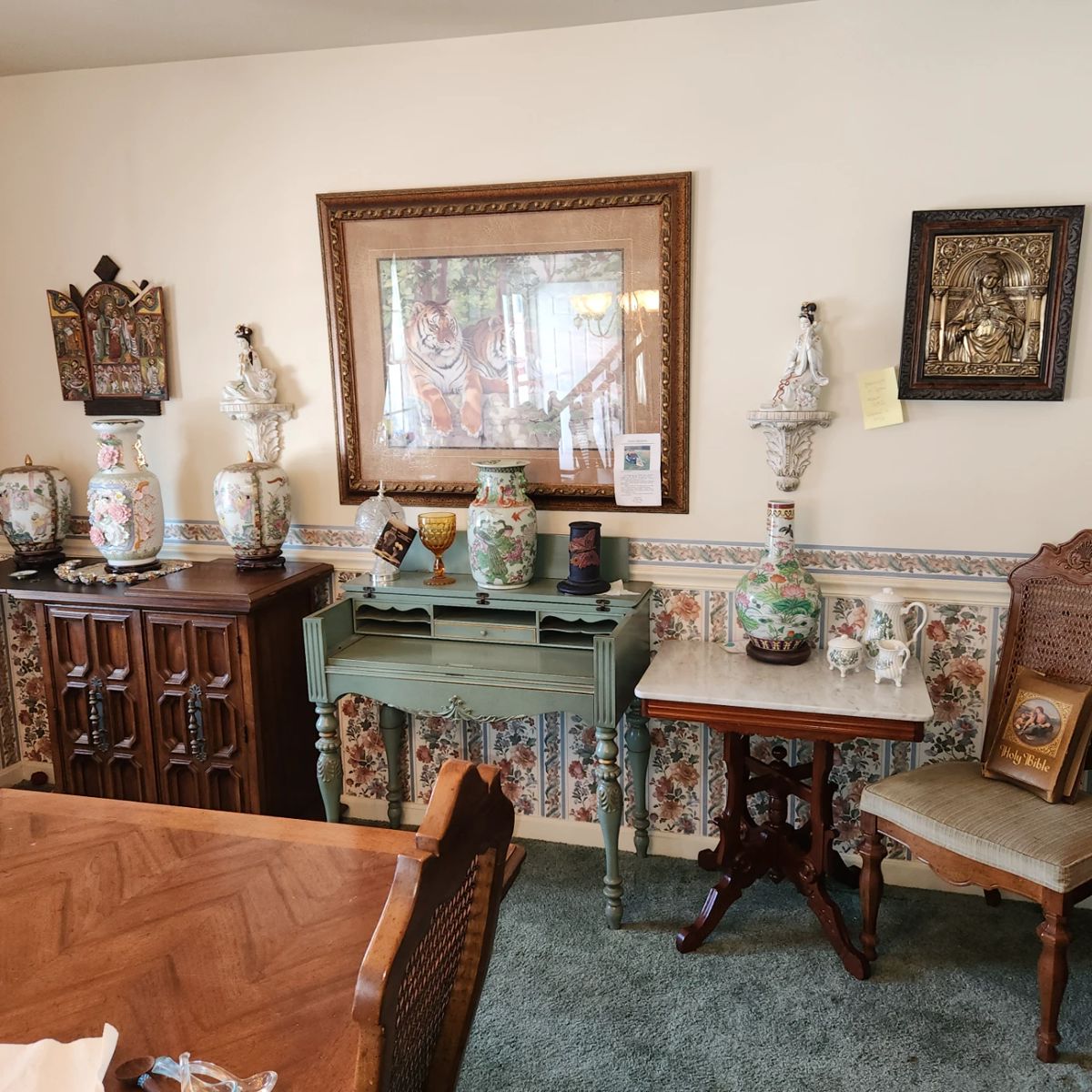 Marble top table has been sold to a family member