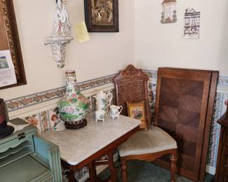 Marble top table has been sold to a family member