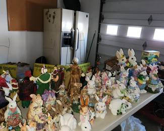 In garage: Christmas, Easter & some Fall. Pricing is by size. Be prepared, it's cold in there, but if this is what you seek, it doesn't get any cheaper than our pricing.