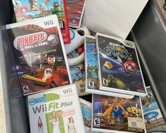 Wii console, accessories, and games