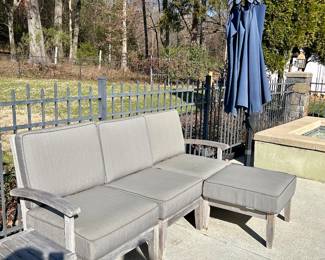 Outdoor teak sectional sofa by Country Casual, (another section in the next picture)