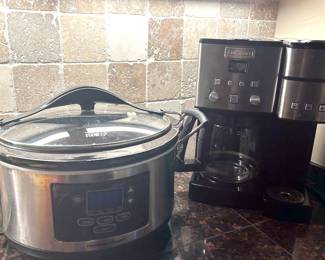 Hamilton Beach crock pot & Cuisinart coffee pot