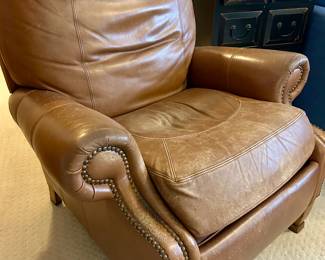 brown leather recliner