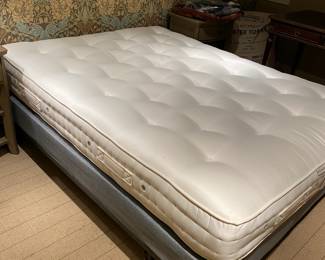 $800. Vispring Queen Contour firm mattress, boxspring and metal frame set. Available during online shopping starting at 6pm on Wednesday per the instructions in the sale description.