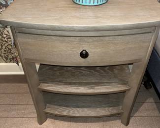 $480 Pair of Pottery Barn Chloe bedside tables. 24"w x 18"d x 28"h. no longer available on Pottery Barn website. Available during online shopping starting at 6pm on Wednesday per the instructions in the sale description.