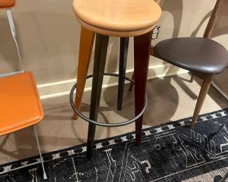 $180. MCM swivel barstool. 13.5" diameter x 30"h. Available during online shopping starting at 6pm on Wednesday per the instructions in the sale description.