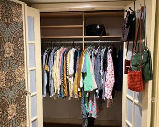 Designer clothing, handbags, shoes and scarves all sold during in-person shopping only Friday and Saturday only.