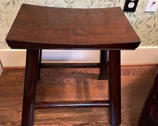 $60. Small stool. 17" x 19.5" Available during online shopping starting at 6pm on Wednesday per the instructions in the sale description.