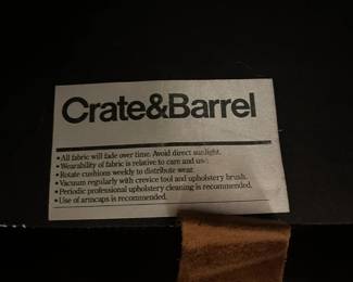 label on the leather furniture