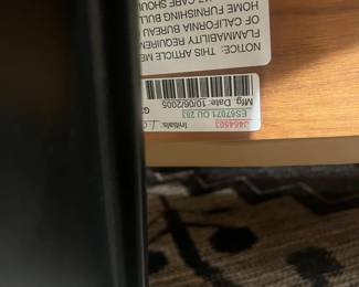 tag on the bottom of the Eames chair