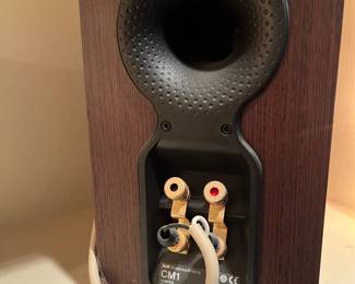 Bowers & WIlkins CM1 bookshelf speakers - back side view